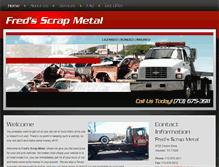 Tablet Screenshot of fredsscrapmetal.com